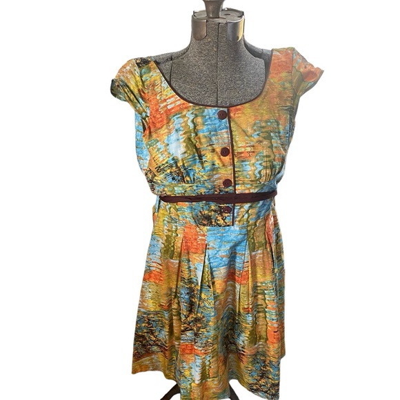 Retrolicious Darling Water Color Dress ModCloth - Picture 4 of 9